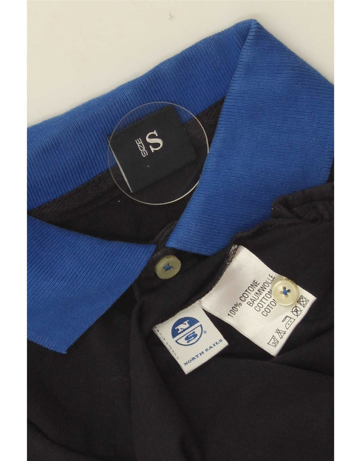 North Sails Mens Polo Shirt Small Navy Blue Colourblock Cotton