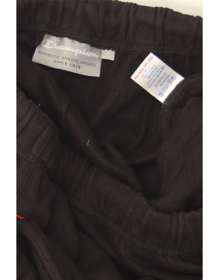 Champion Mens Tracksuit Trousers Joggers Medium Black Cotton