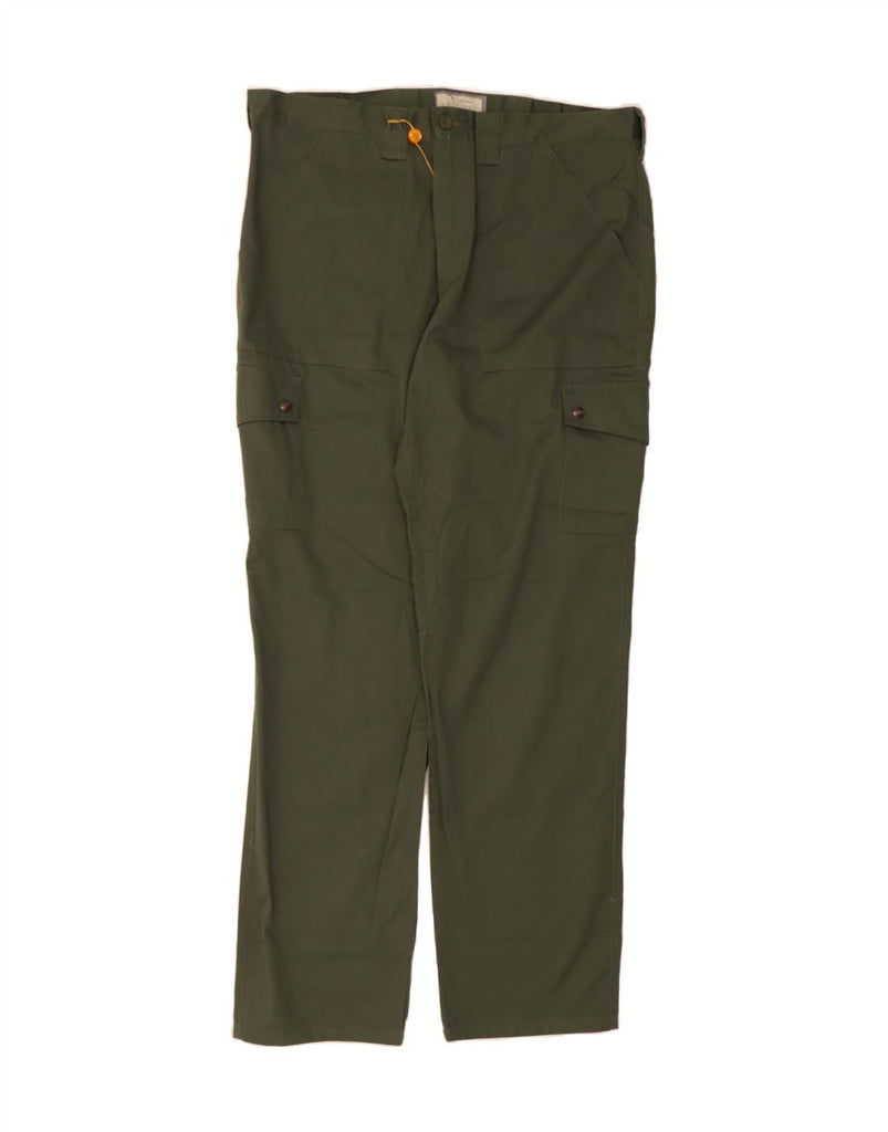 UNIVERS Mens High Waist Straight Cargo Trousers EU 56 3XL W42 L36 Green Vintage Univers and Second-Hand Univers from Messina Hembry 