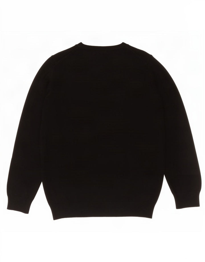 Marks & Spencer Womens V-Neck Jumper Sweater UK 12 Medium Black