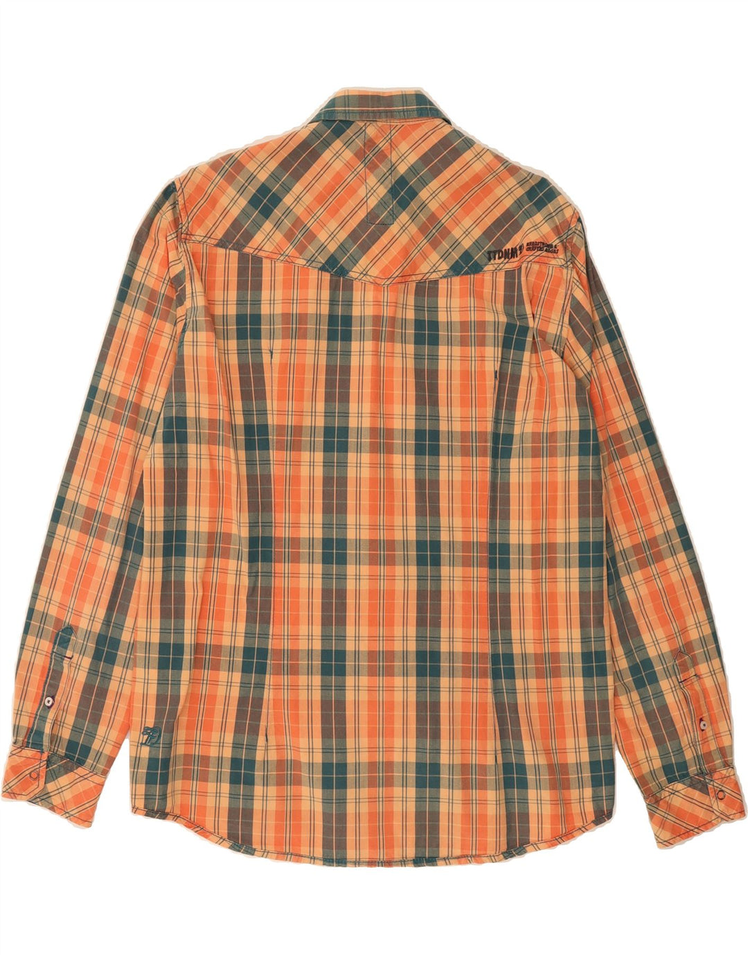 TOM TAILOR Mens Shirt Large Orange Check Cotton Vintage Tom Tailor and Second-Hand Tom Tailor from Messina Hembry 