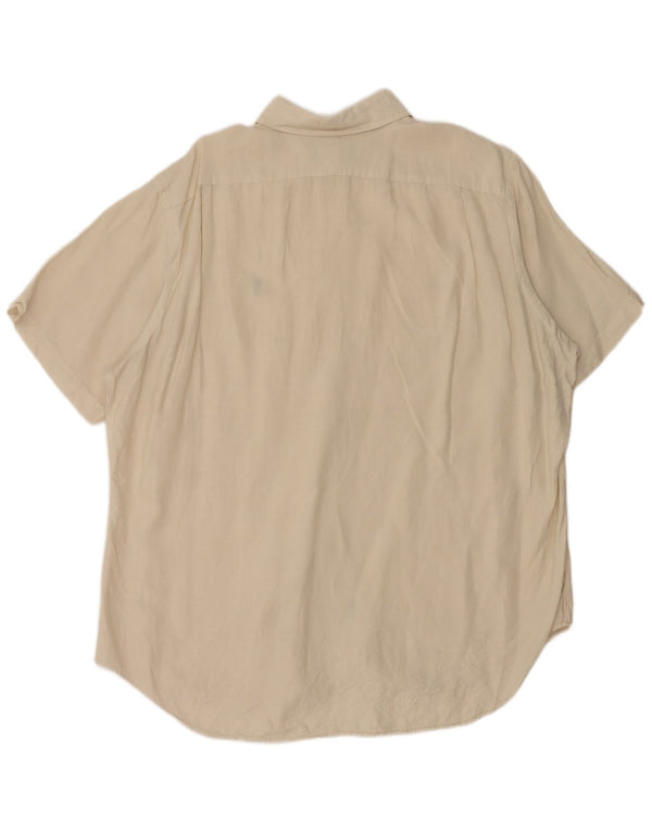 Polo Ralph Lauren Mens Short Sleeve Shirt XL Off White Linen