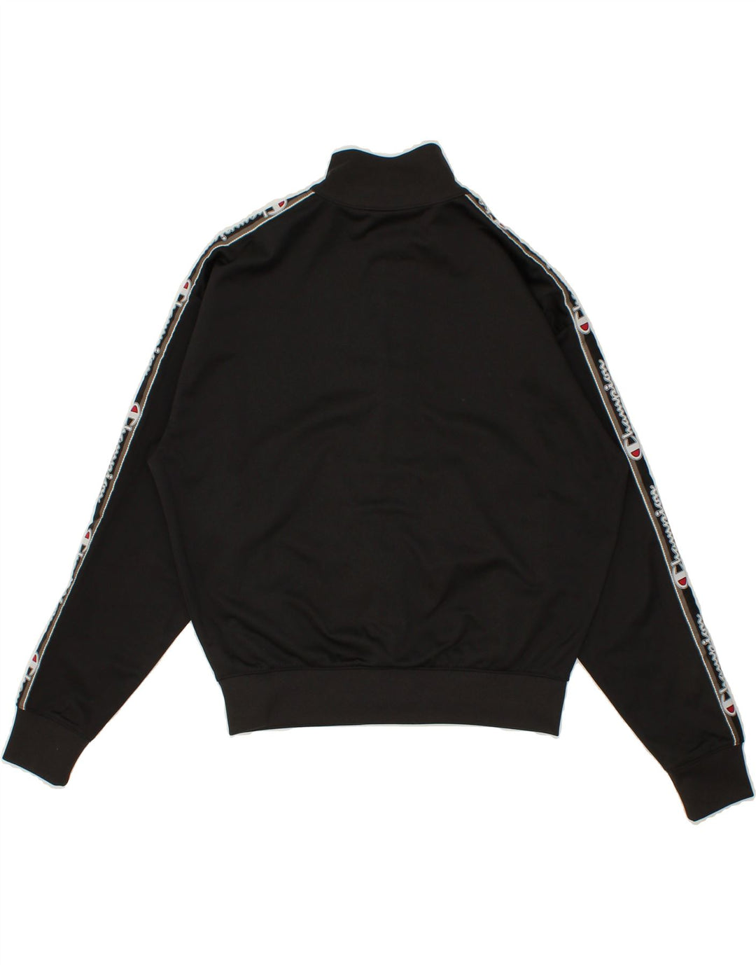 CHAMPION Womens Oversized Graphic Tracksuit Top Jacket UK 10 Small Black Vintage Champion and Second-Hand Champion from Messina Hembry 