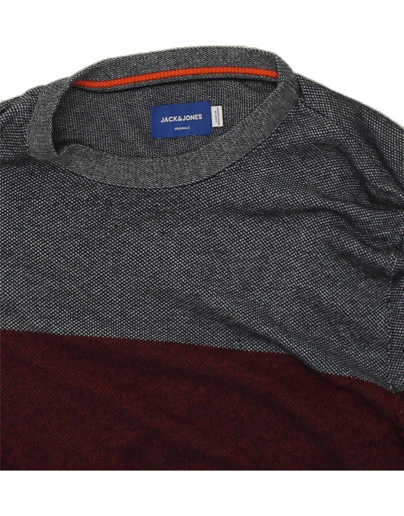 JACK & JONES Mens Crew Neck Jumper Sweater Large Multicoloured Colourblock | Vintage Jack & Jones | Thrift | Second-Hand Jack & Jones | Used Clothing | Messina Hembry 