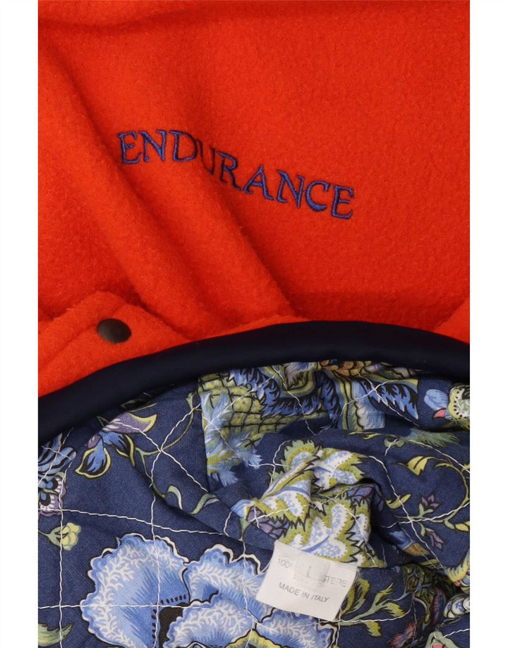 Endurance Mens Fleece Gilet UK 40 Large Orange Colourblock Polyester