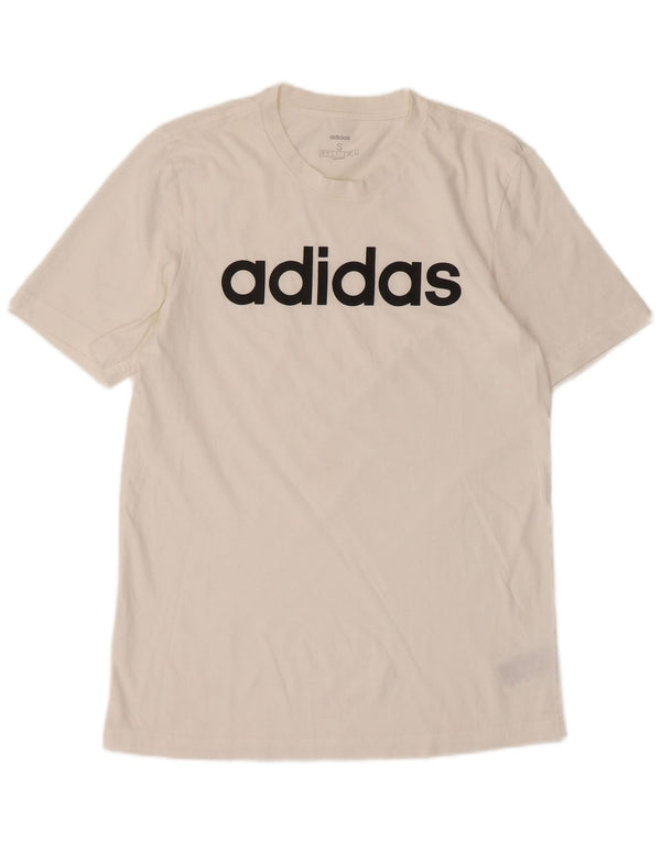 Adidas Mens Graphic T-Shirt Top Small White Cotton