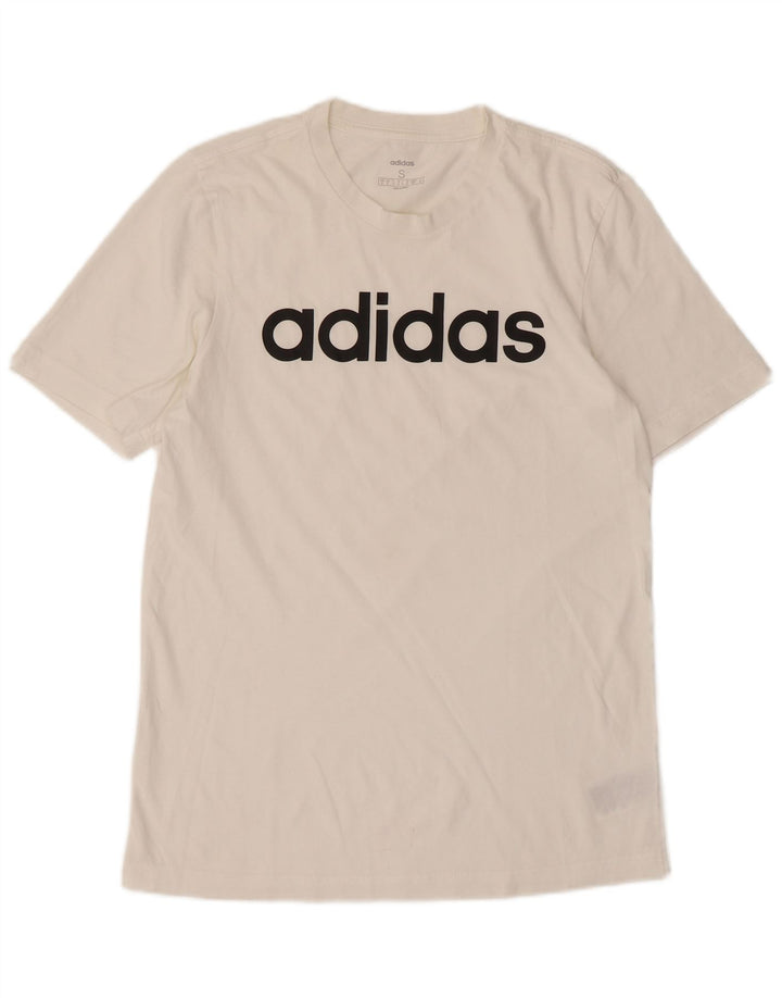 Adidas Mens Graphic T-Shirt Top Small White Cotton