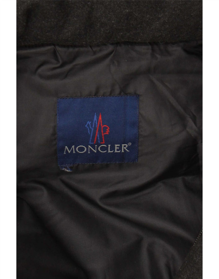 Moncler Mens Hooded Padded Jacket UK 36 Small Black Wool