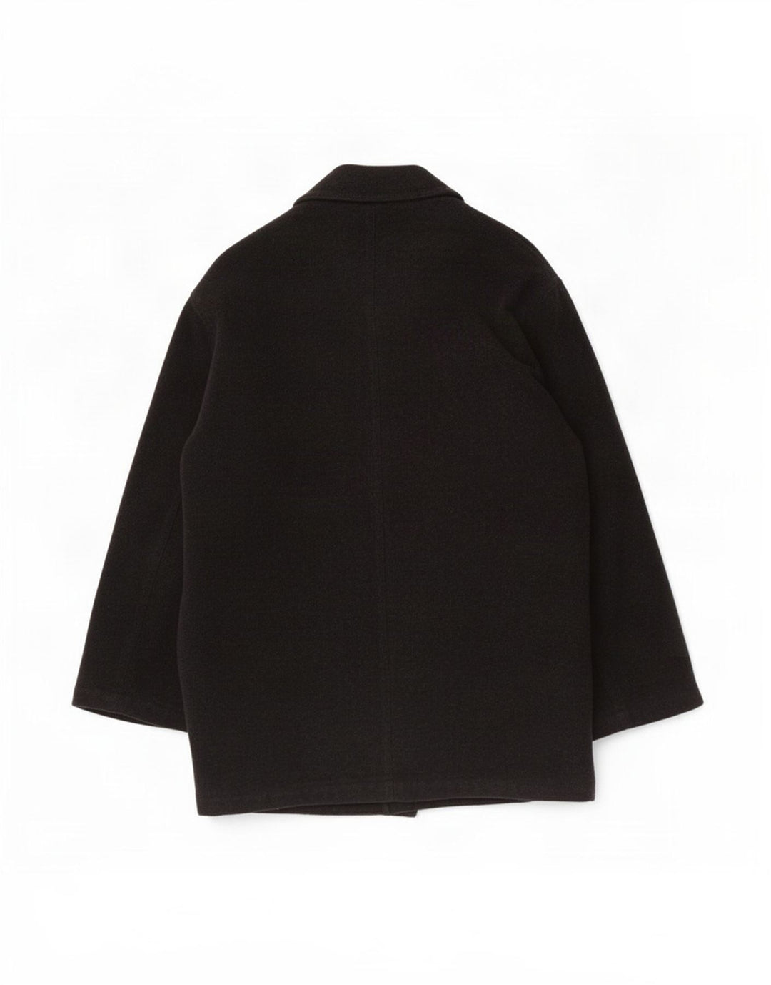 Lacoste Mens Overcoat IT 50 Large Black Wool