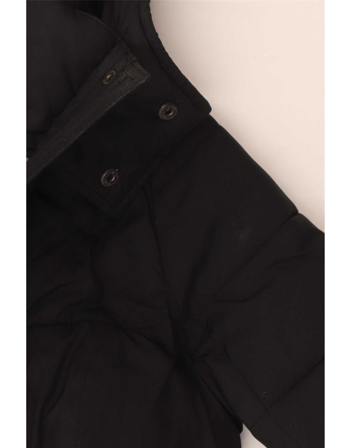 Abercrombie & Fitch Womens Hooded Padded Jacket UK 10 Small Black Polyester