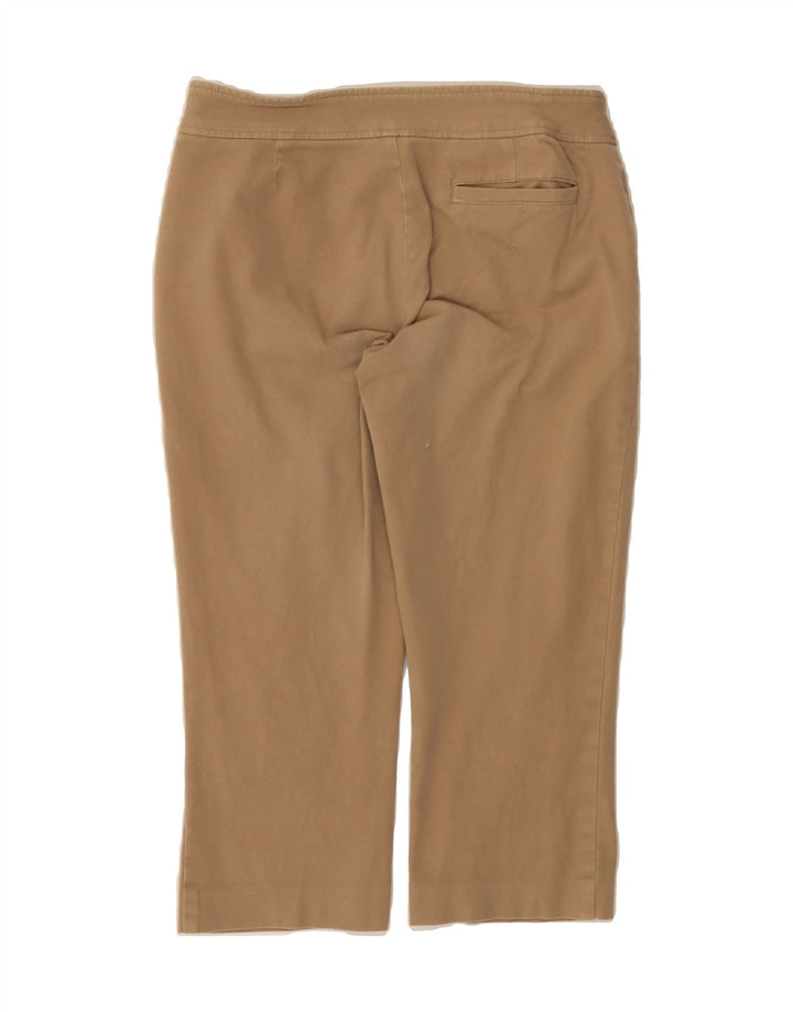 CHAPS Womens Straight Capri Trousers US 4 Small W30 L20 Beige Cotton Vintage Chaps and Second-Hand Chaps from Messina Hembry 
