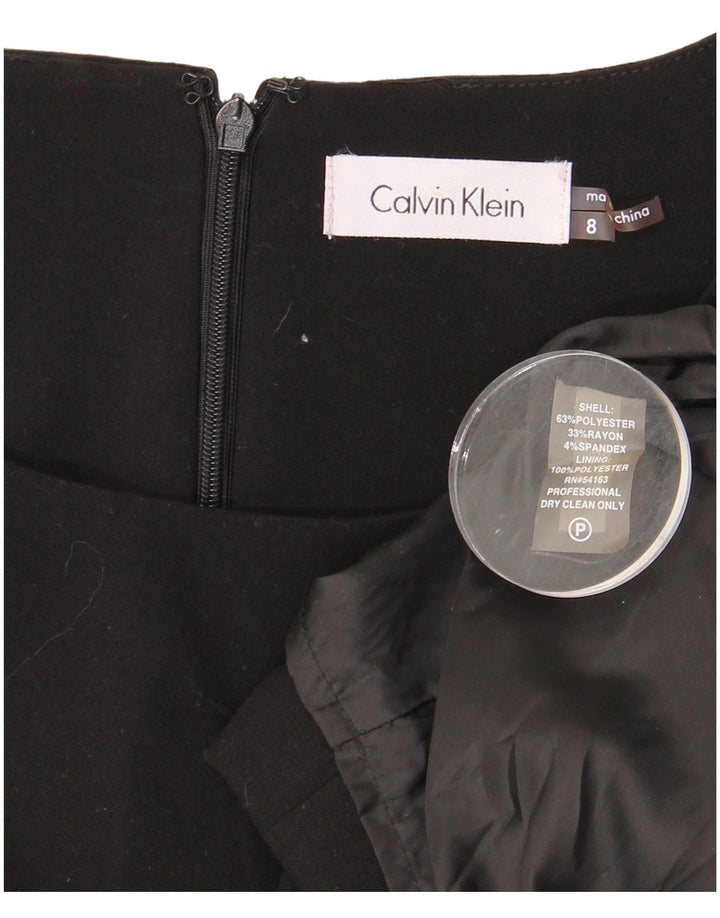 CALVIN KLEIN Womens Sleeveless Sheath Dress US 8 Medium Black Polyester