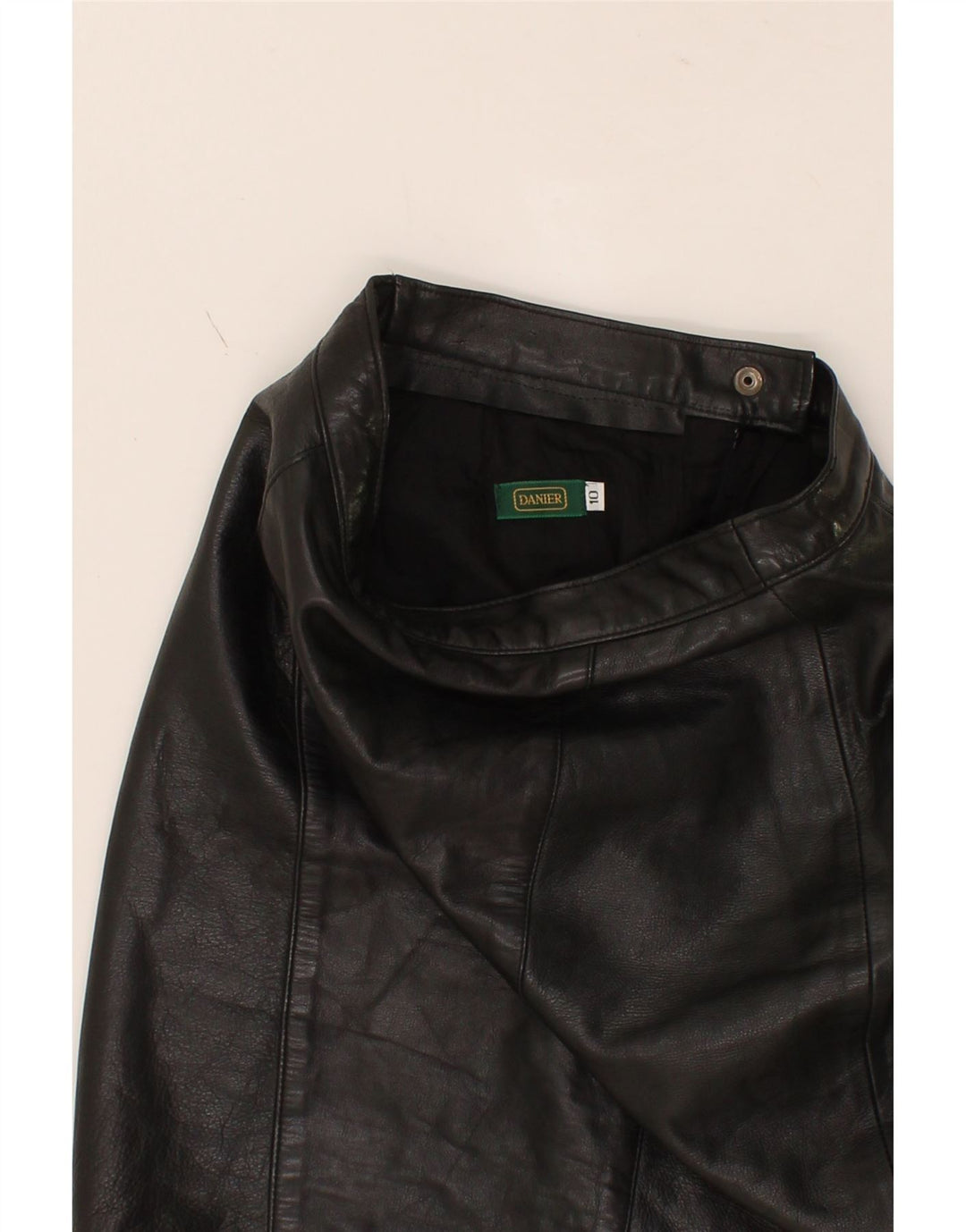 DANIER Womens Leather Skirt UK 10 Small W26  Black Leather Vintage Danier and Second-Hand Danier from Messina Hembry 