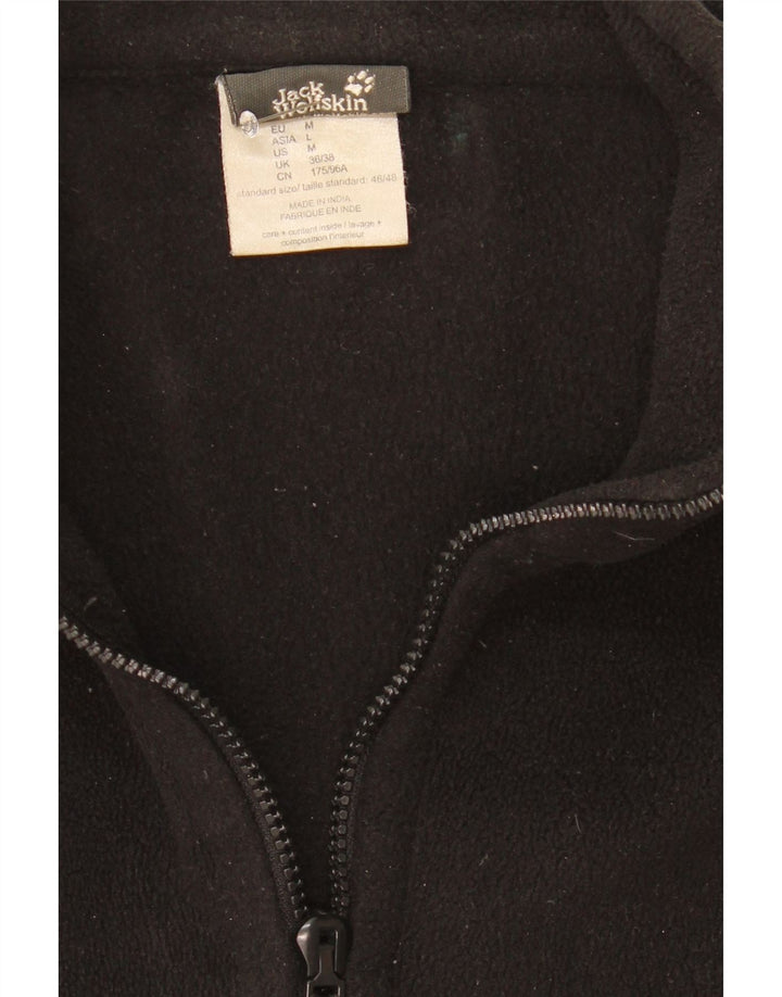 Jack Wolfskin Mens Fleece Jacket UK 36/38 Medium Black Polyester