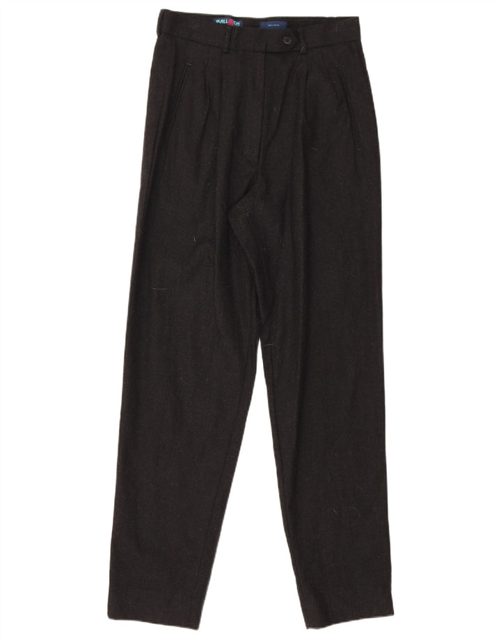 Balloon Womens Pegged Suit Trousers IT 42 Medium W27 L28 Black Wool