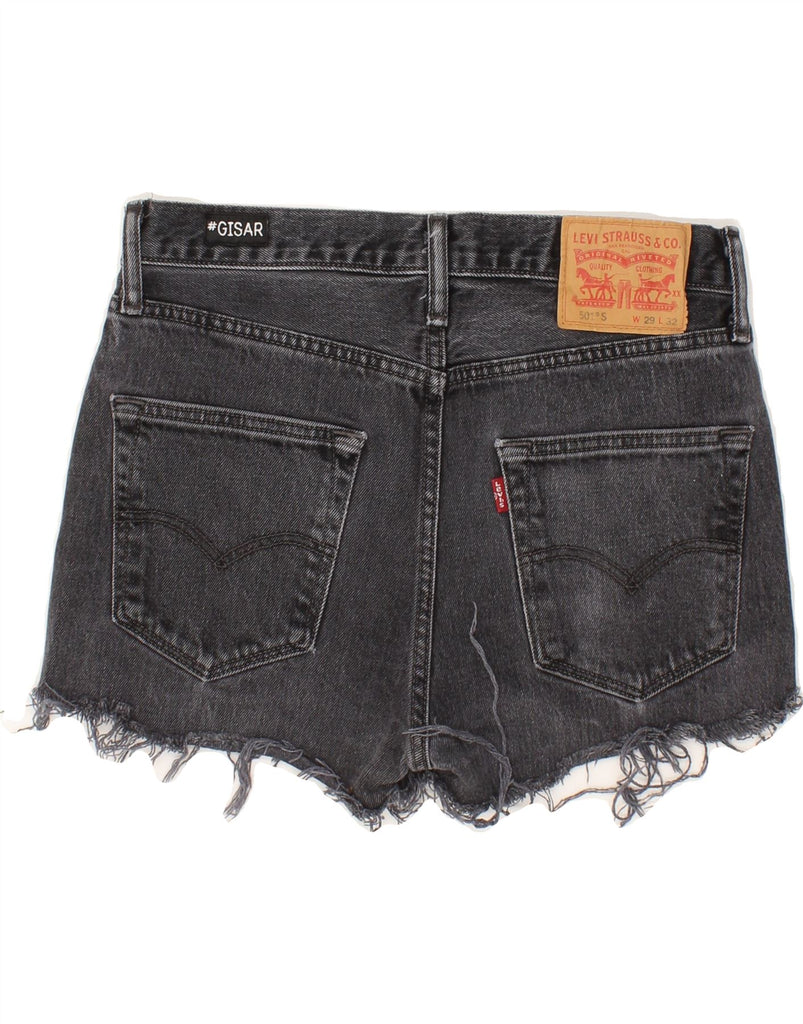 LEVI'S Womens 501 Denim Shorts W29 Medium Black Cotton | Vintage Levi's | Thrift | Second-Hand Levi's | Used Clothing | Messina Hembry 