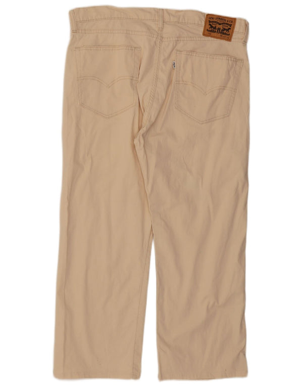 Levi's Womens 751 Graphic Straight Casual Trousers W38 L26 Beige Floral