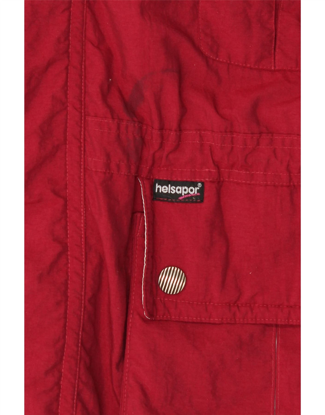 VINTAGE Womens Hooded Windbreaker Coat UK 20 2XL Red Polyamide Vintage Vintage and Second-Hand Vintage from Messina Hembry 