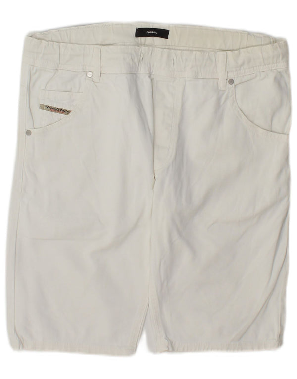 Diesel Womens Casual Shorts UK 14 Large W34 White
