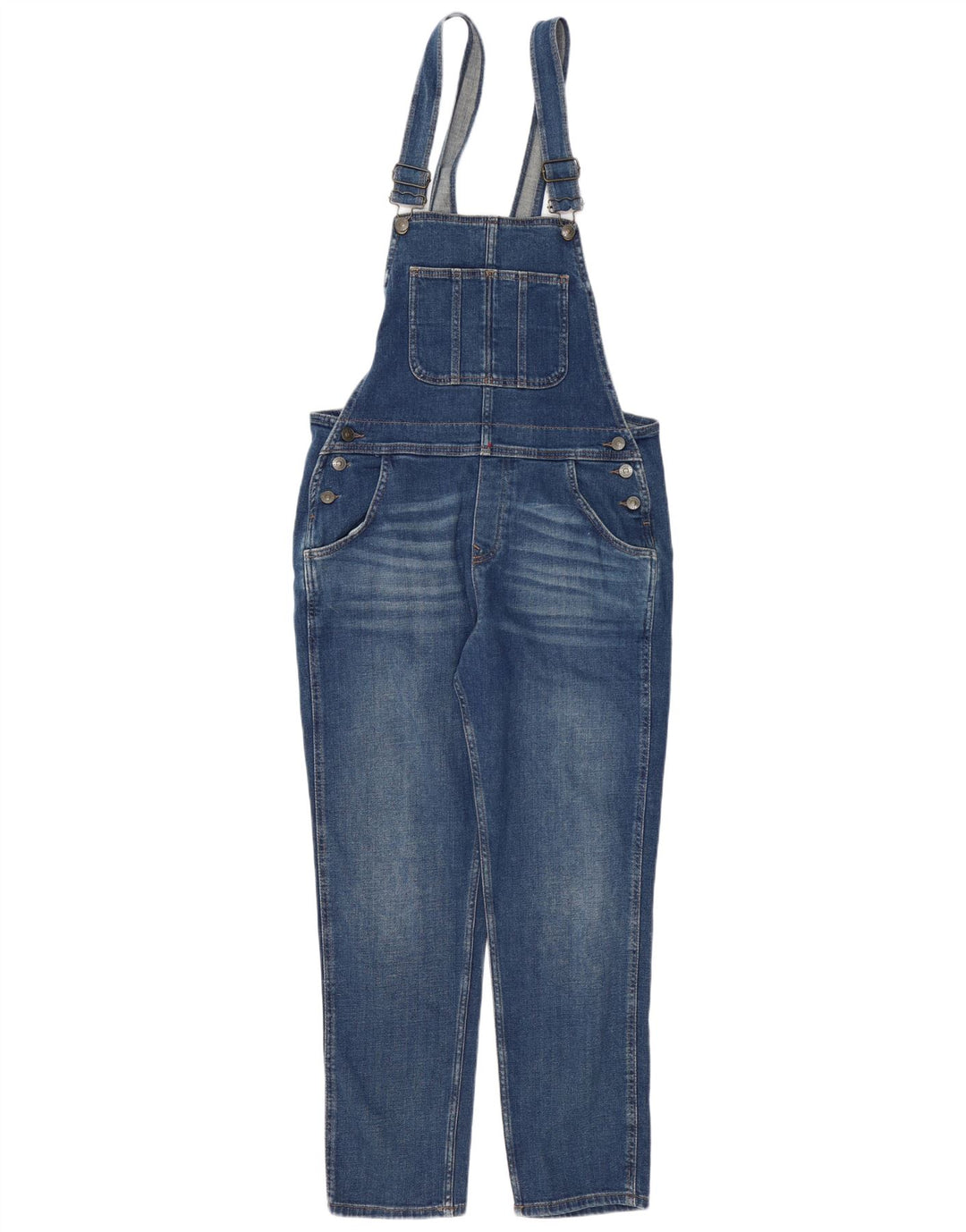 FAT FACE Womens Lewes Dungarees Jeans UK 12 Medium W34 L27 Blue Cotton