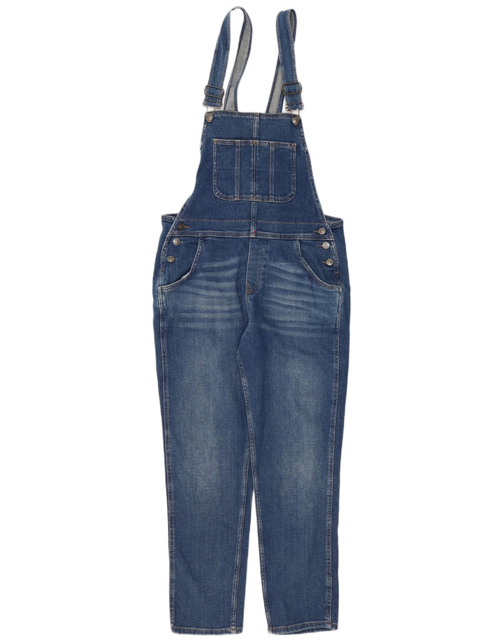 FAT FACE Womens Lewes Dungarees Jeans UK 12 Medium W34 L27 Blue Cotton