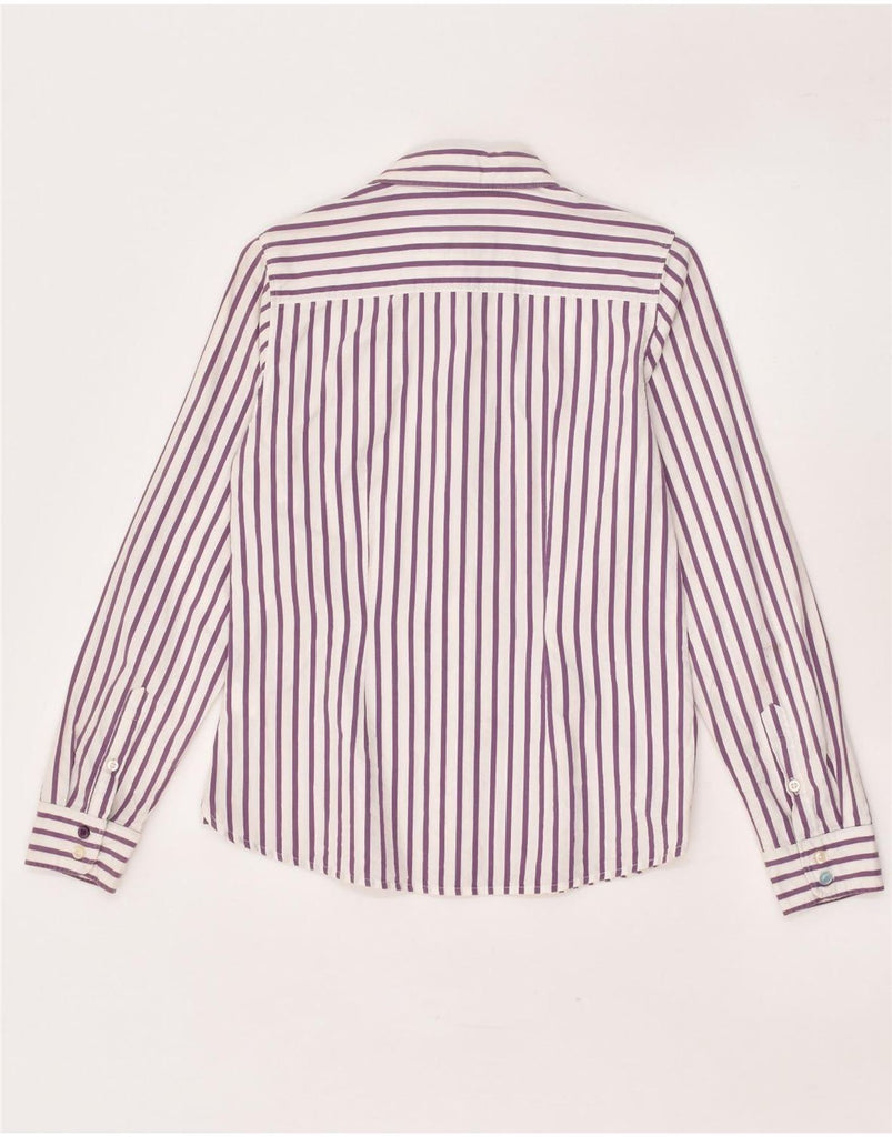 JOULES Womens Shirt UK 10 Small Purple Striped Cotton | Vintage Joules | Thrift | Second-Hand Joules | Used Clothing | Messina Hembry 