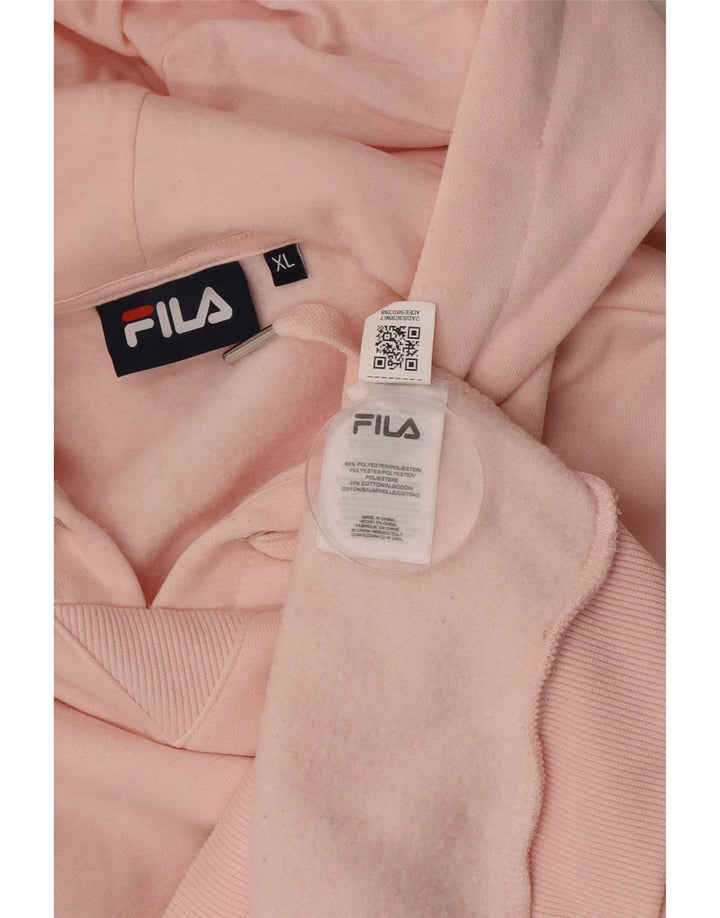 Fila Womens Hoodie Jumper UK 18 XL Pink Polyester