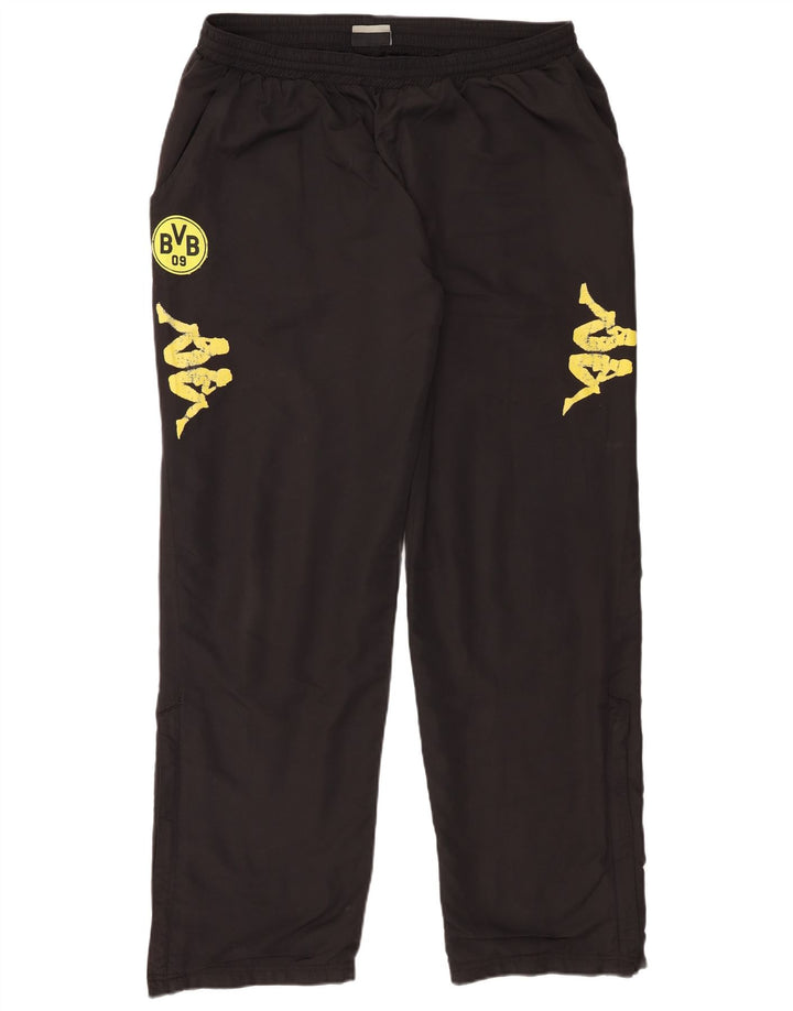 Kappa Mens BVB Dortmund Graphic Tracksuit Trousers 2XL Black Polyester
