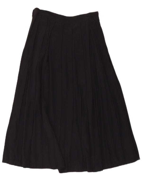 Stefanel Womens High Waist Knife Pleated Skirt IT 44 Medium W28 Black