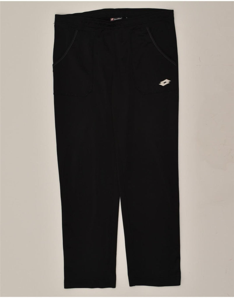 LOTTO Mens Tracksuit Trousers Large Black | Vintage Lotto | Thrift | Second-Hand Lotto | Used Clothing | Messina Hembry 