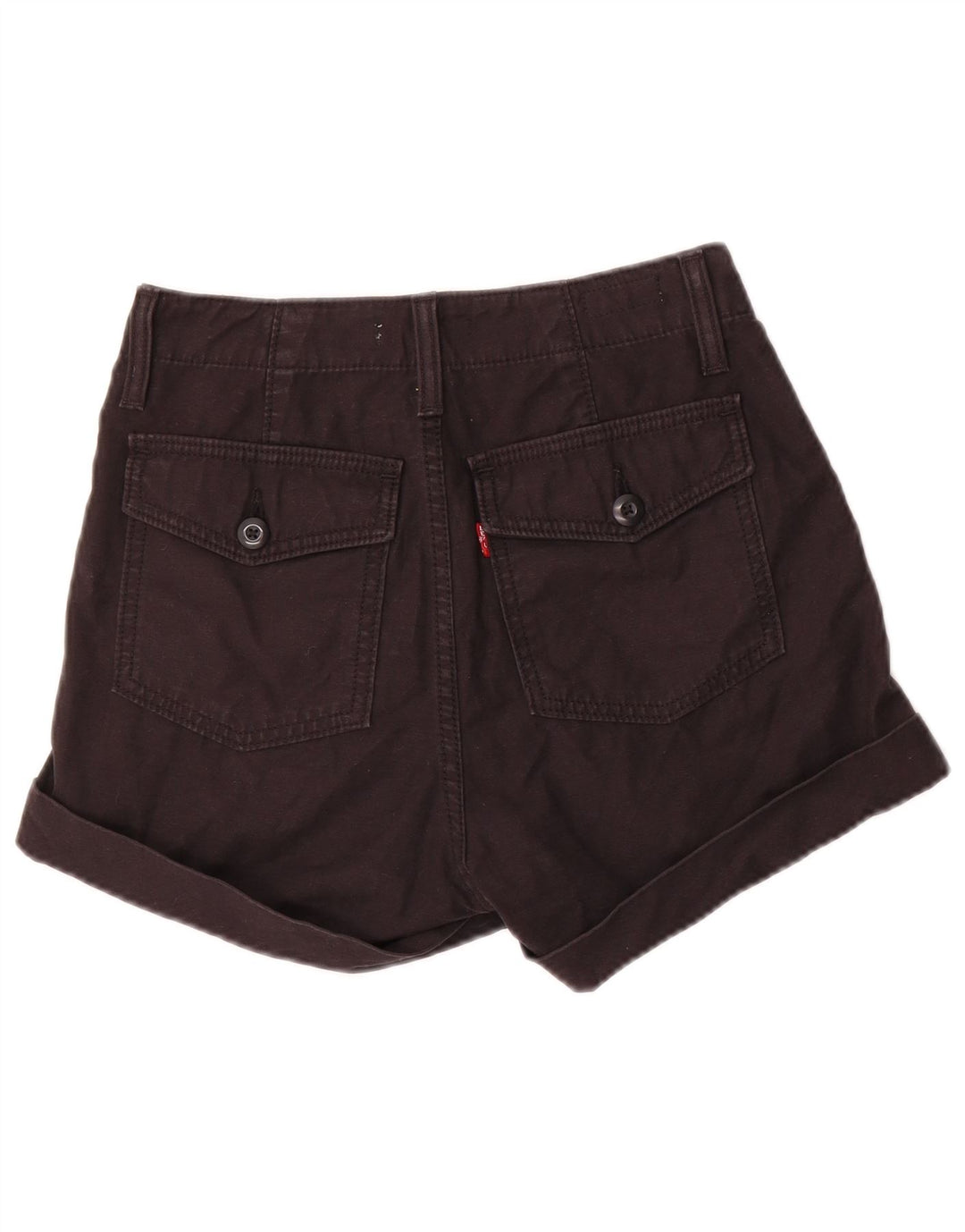 Levi's Womens Ribcage Chino Shorts W26 Small Black Cotton
