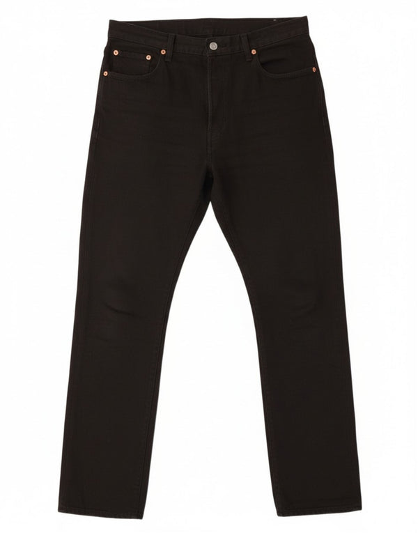 Levi's Mens 501 Straight Jeans W29 L30 Black Cotton