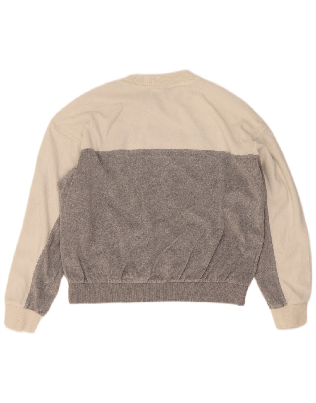 Champion Womens Graphic Sweatshirt Jumper UK 14 Medium White Colourblock