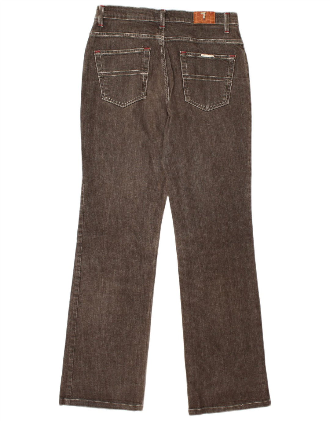 TRUSSARDI Mens Straight Jeans W29 L31 Brown Cotton