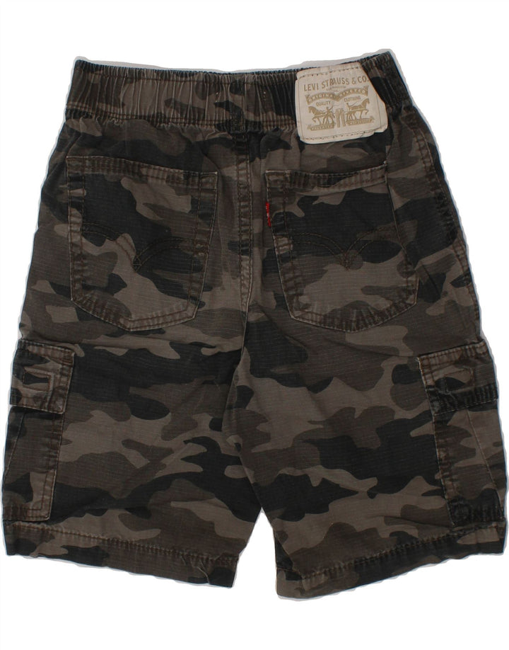 LEVI'S Boys Cargo Shorts 7-8 Years W24 Grey Camouflage Cotton Vintage Levi's and Second-Hand Levi's from Messina Hembry 