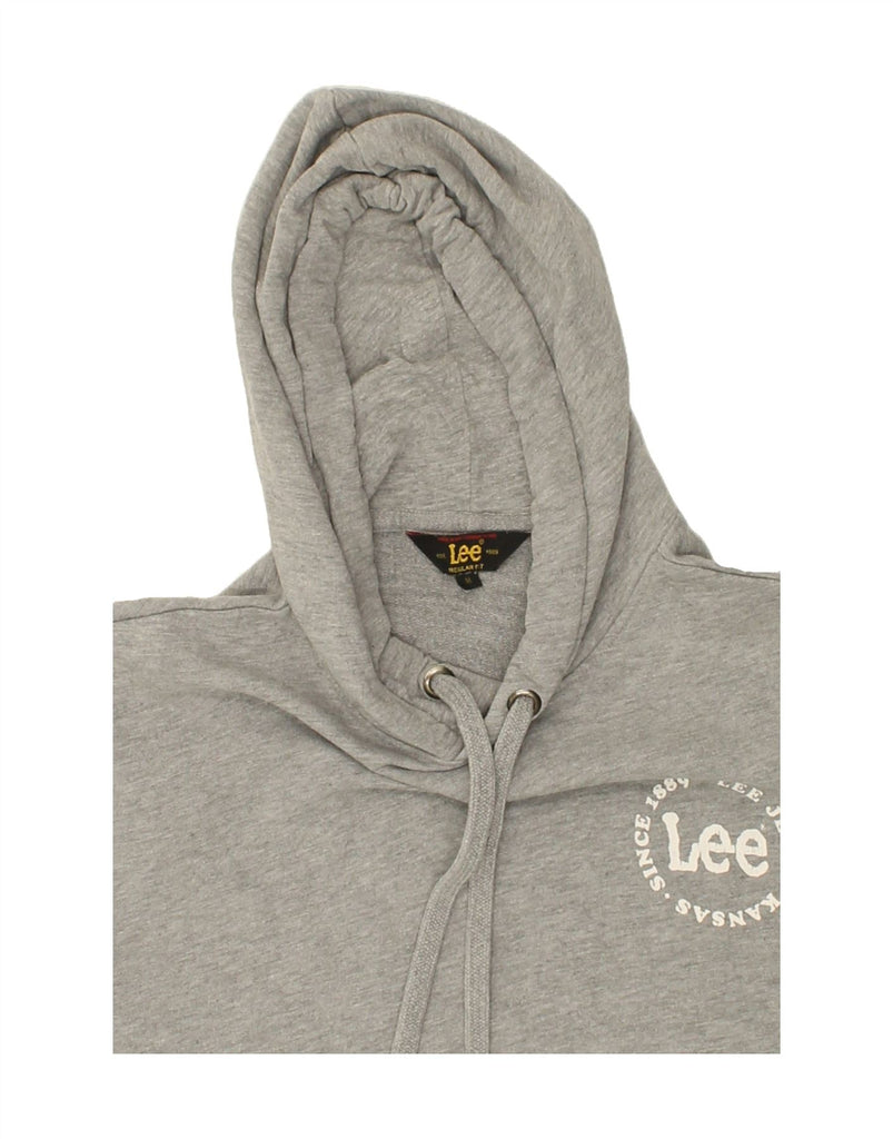 LEE Mens Regular Fit Hoodie Jumper Medium Grey Cotton Vintage Lee and Second-Hand Lee from Messina Hembry 