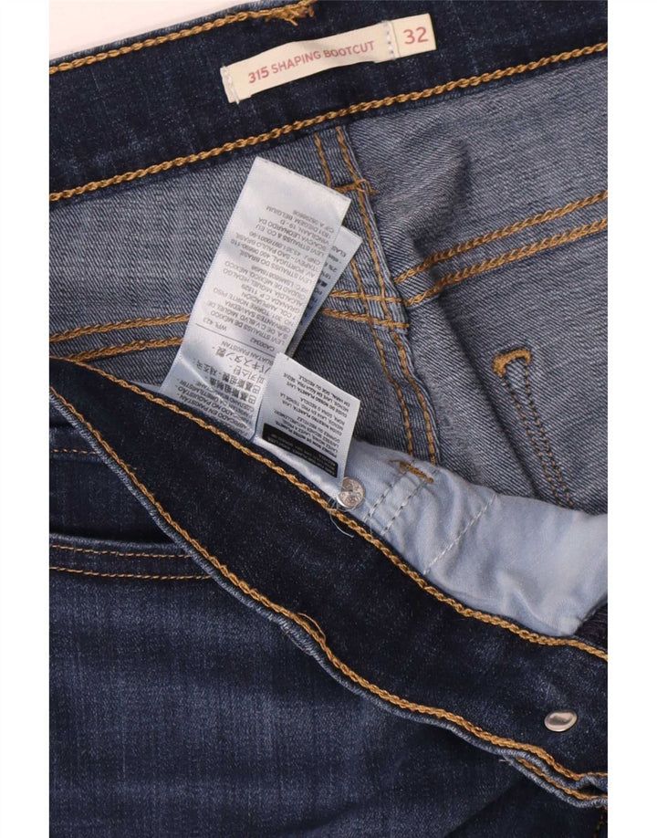 Levi's Womens 315 Shaping Bootcut Jeans W32 L32 Navy Blue Cotton