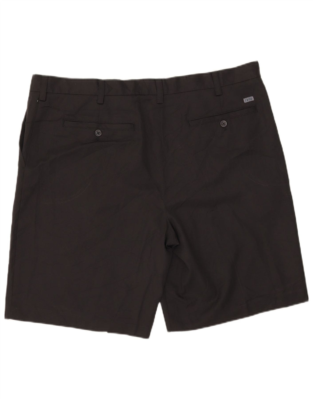 IZOD Mens Chino Shorts W42 2XL Black Polyester
