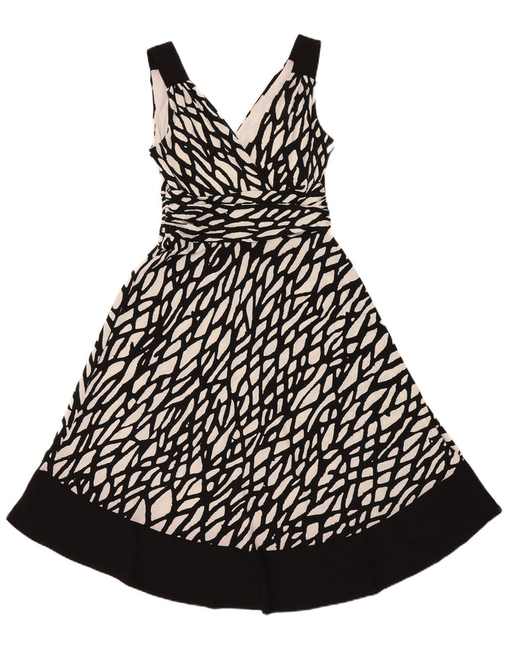 Principles Womens Abstract Pattern A-Line Dress UK 12 Medium Black