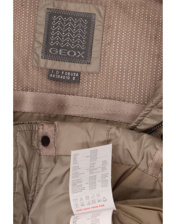Geox Womens Respira Oversized Padded Jacket UK 10 Small Beige Polyester
