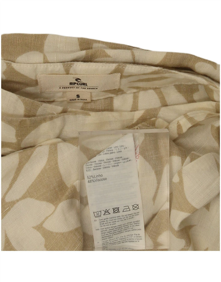 RIP CURL Womens Wrap Skirt Small W26 Beige Floral Linen