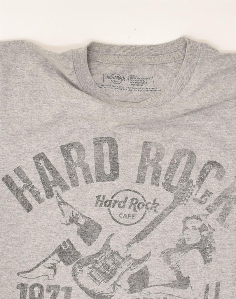 HARD ROCK CAFE Mens Malta Graphic T-Shirt Top Small Grey Cotton | Vintage Hard Rock Cafe | Thrift | Second-Hand Hard Rock Cafe | Used Clothing | Messina Hembry 