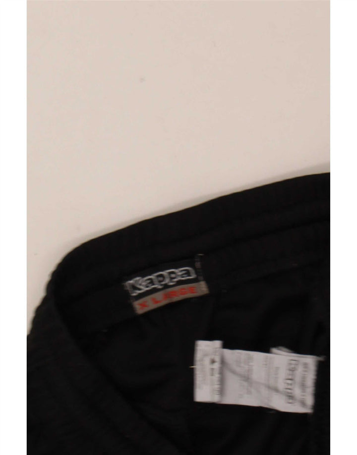 Kappa Mens Graphic Tracksuit Trousers XL Black Polyester