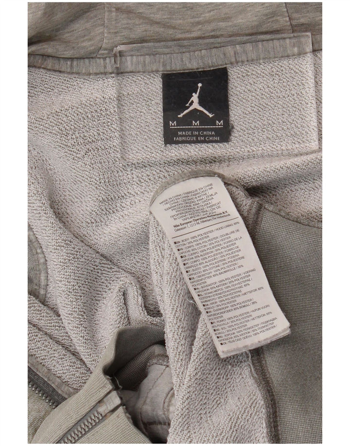 Jordan Mens Zip Hoodie Sweater Medium Grey Polyester