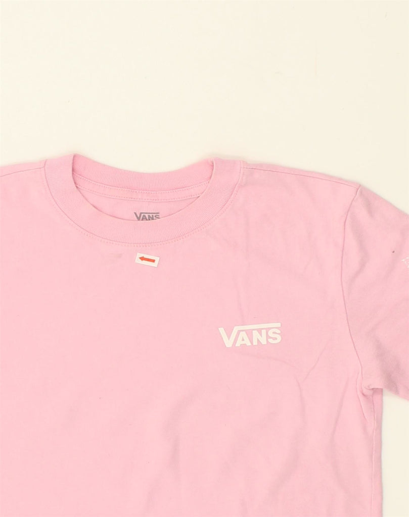 VANS Womens T-Shirt Top UK 6 XS Pink Cotton | Vintage Vans | Thrift | Second-Hand Vans | Used Clothing | Messina Hembry 