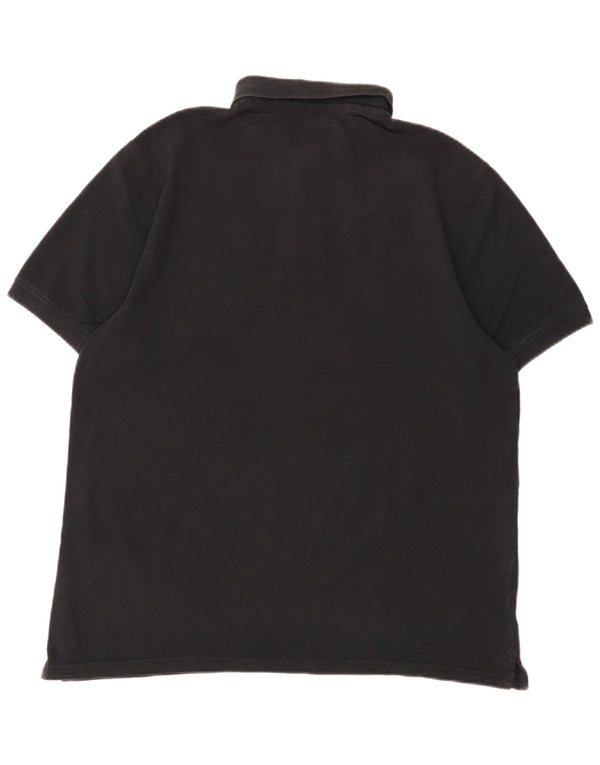 Jack Wills Mens Classic Fit Polo Shirt Large Black Cotton