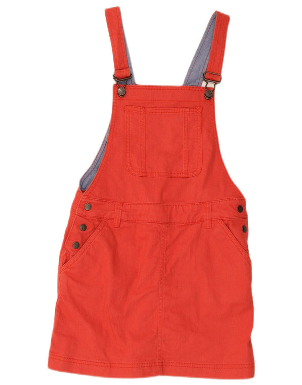 Fat Face Girls Dungaree Denim Skirt 10-11 Years W26 Red Cotton