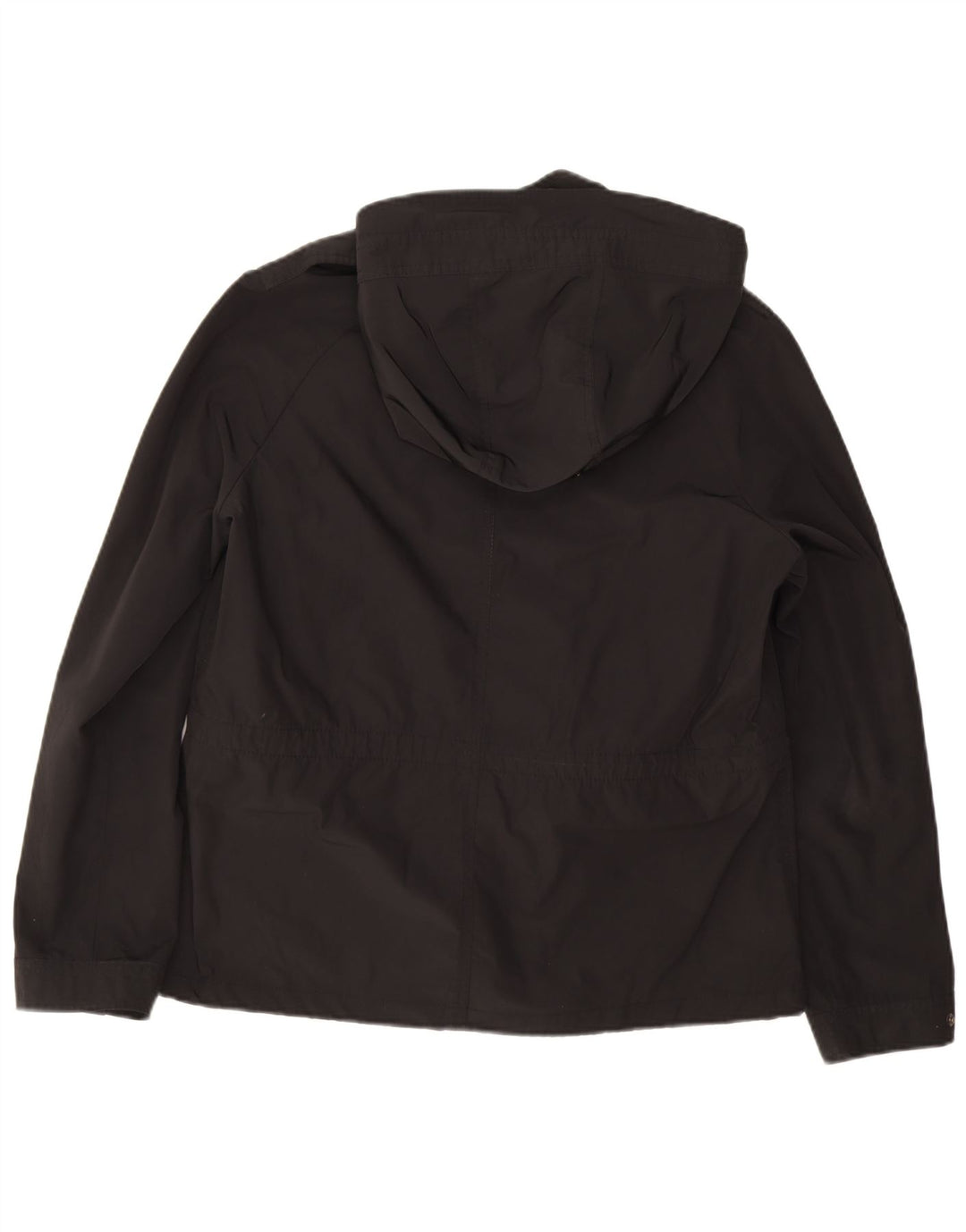 Massimo Dutti Womens Hooded Military Jacket UK 18 XL Black