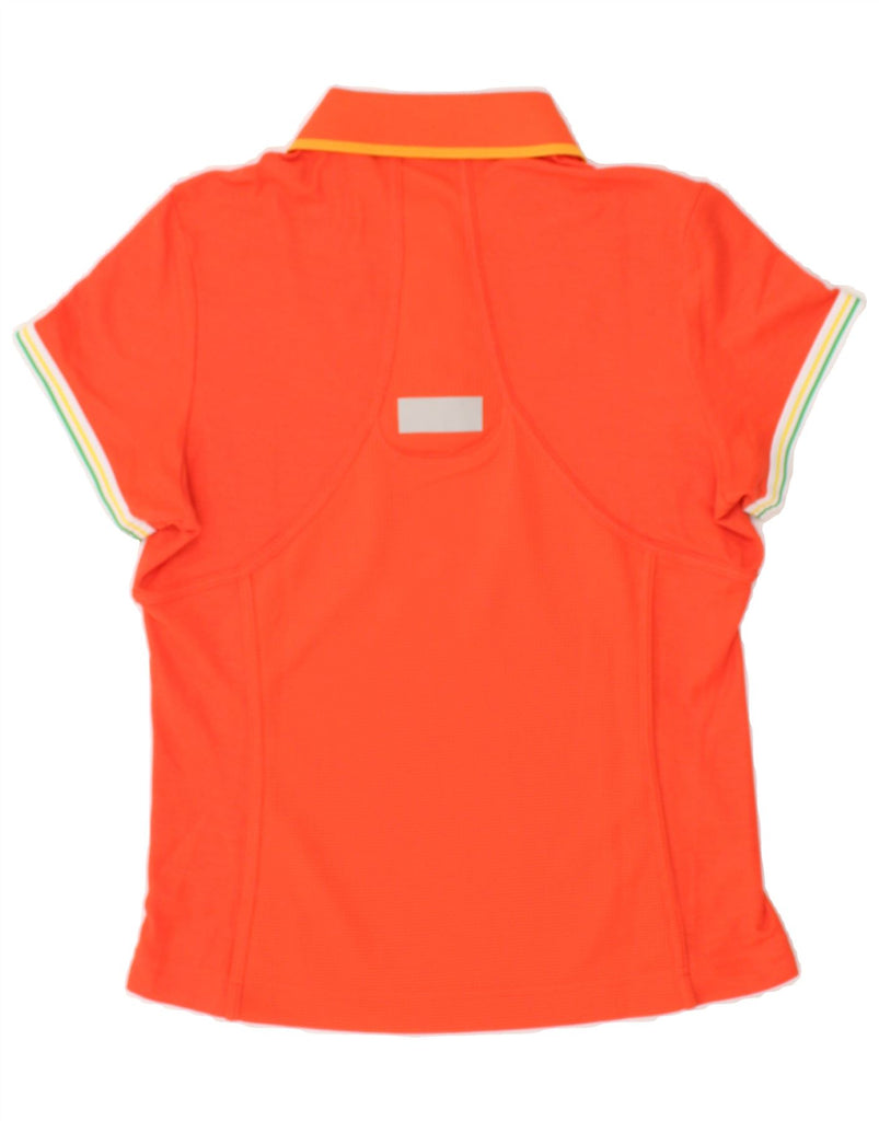 ADIDAS Womens Polo Shirt UK 14 Large Orange | Vintage Adidas | Thrift | Second-Hand Adidas | Used Clothing | Messina Hembry 