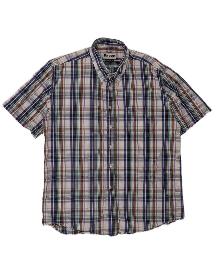 Barbour Mens Short Sleeve Regular Fit Shirt XL Multicoloured Check
